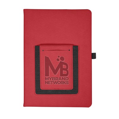 Roma Journal Notebook With Phone Pocket 5.625" X 8.25"