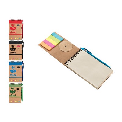 Jot & Go 3.75 x 5.75 Cardboard Spiral Journal with Pen