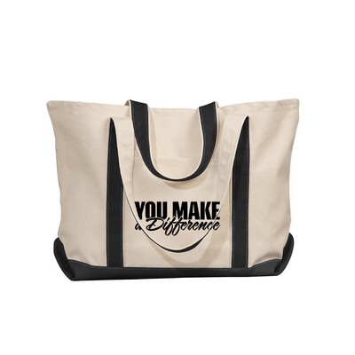 XL Cotton Canvas Boat Tote